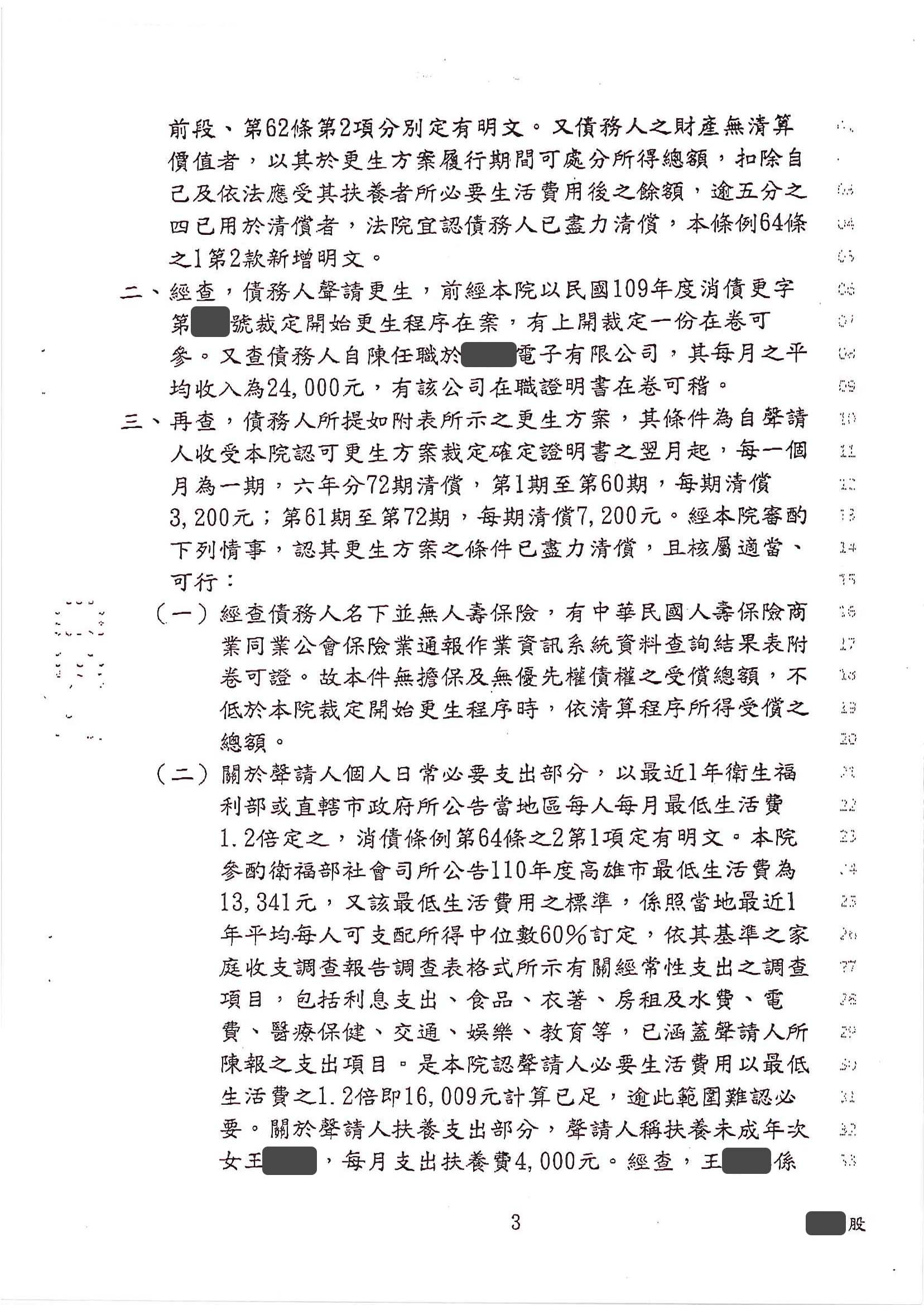 更生免費諮詢|更生協商|卡債更生|高雄地院債務更生成功核准，總債務約650萬，僅償還約27萬